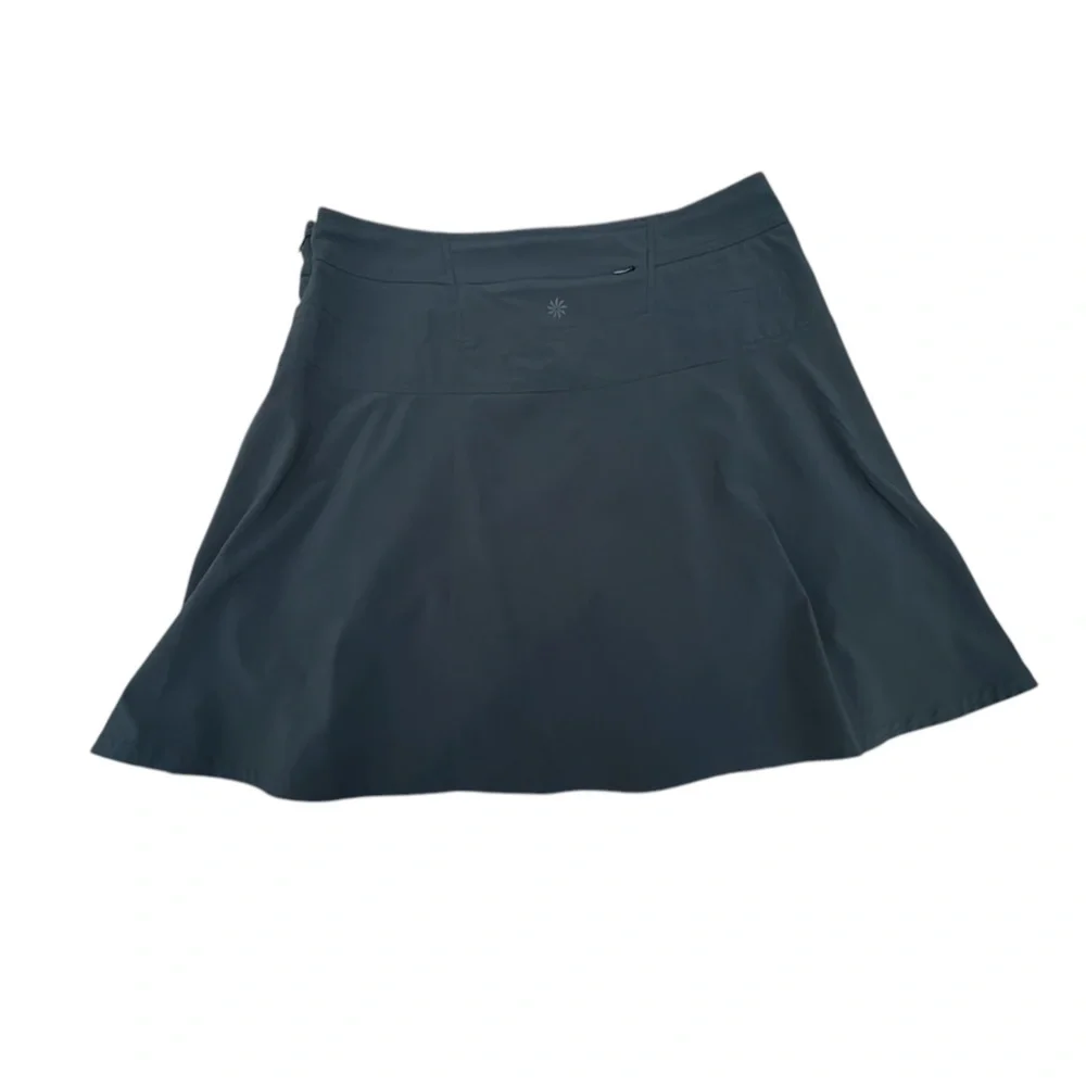 Athleta Women’s Size 10 Everyday‎ Skort Skirt Black Zip Pocket 983365 - Picture 2 of 4